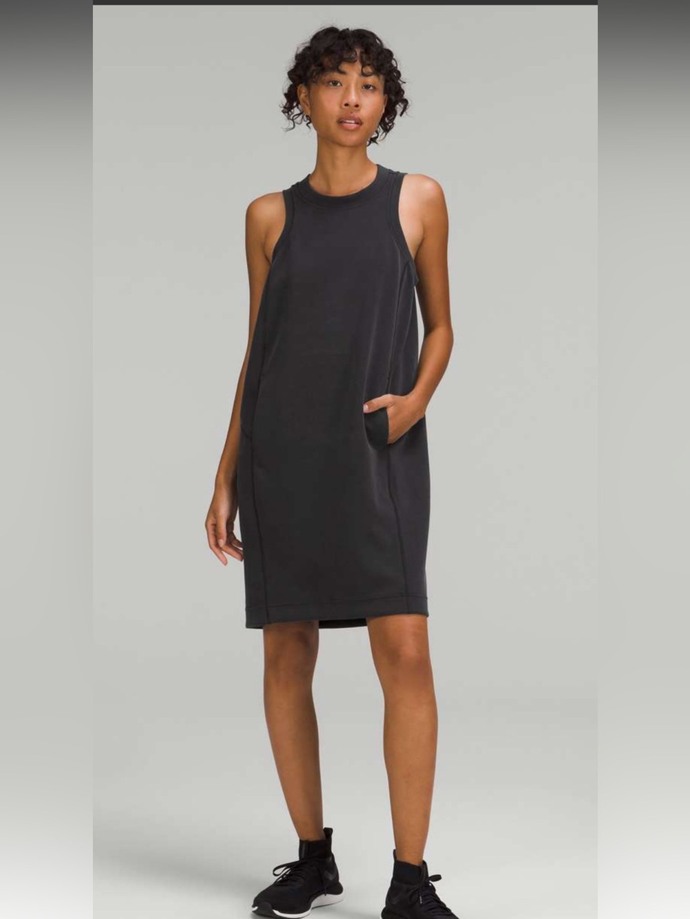 151. Lululemon $128 Softstreme Back In Action Dress Black 6